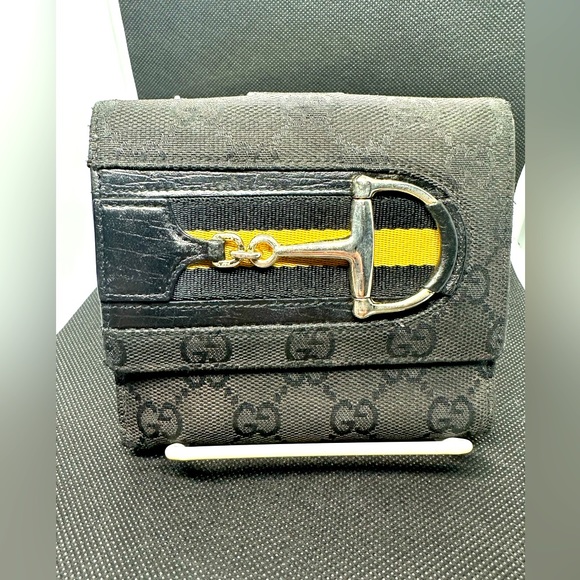 Gucci Hasler Horsebit GG Bifold Wallet - Picture 1 of 6
